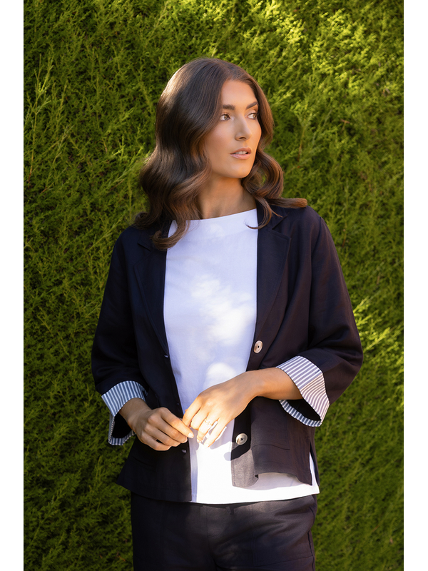 Vassalli Honey Stripe Cuff Jacket