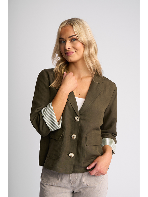Vassalli Honey Stripe Cuff Jacket