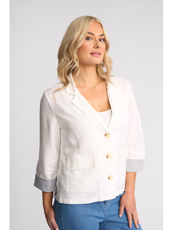 Vassalli Honey Stripe Cuff Jacket