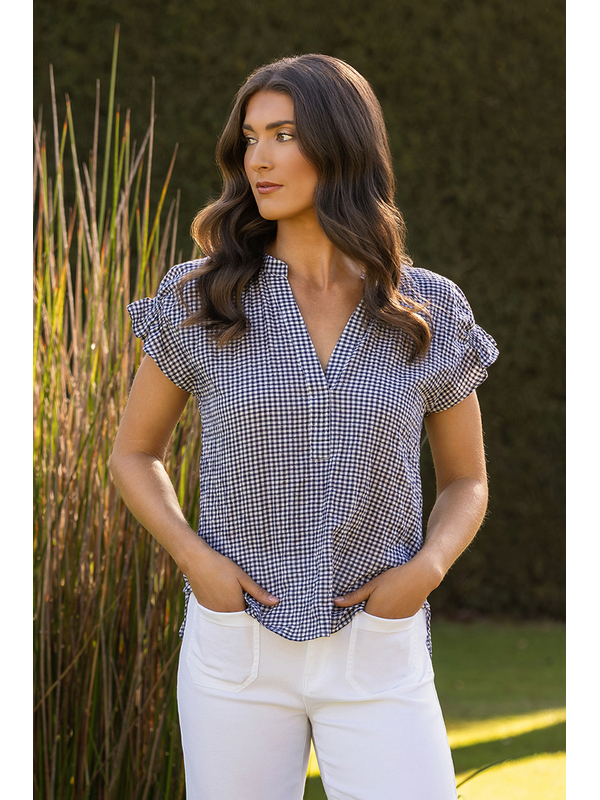 Vassalli Evelyn Drop Shoulder Shirt - Gingham