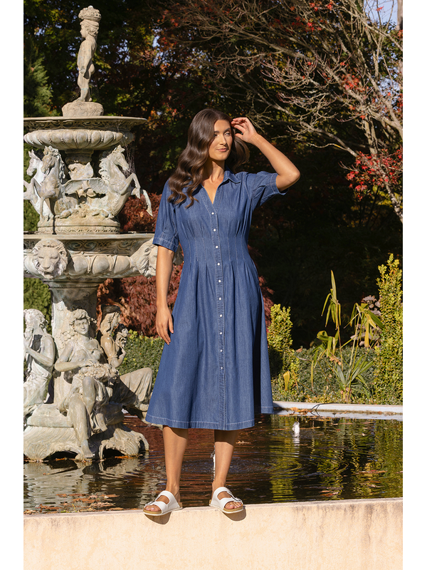 Vassalli Addie Button Up Front Dress