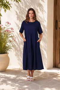 Democracy Havana Linen Long Dress