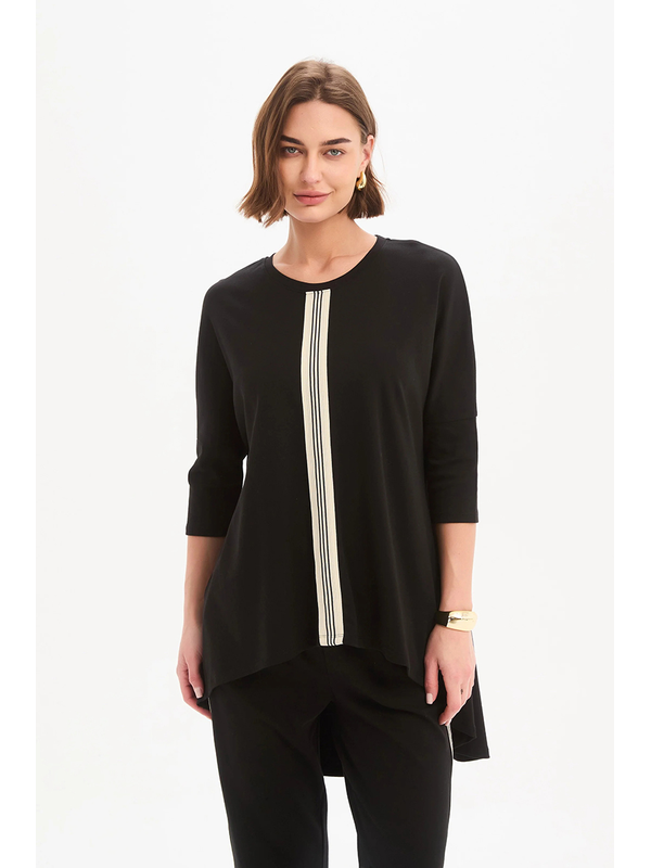 Tirelli Stripe Front 3/4 Sleeve Tee