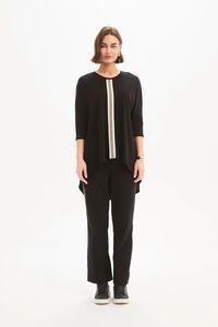 Tirelli Stripe Front 3/4 Sleeve Tee