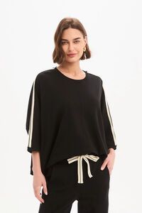 Tirelli Oversized 3/4 Stripe Sleeve Tee