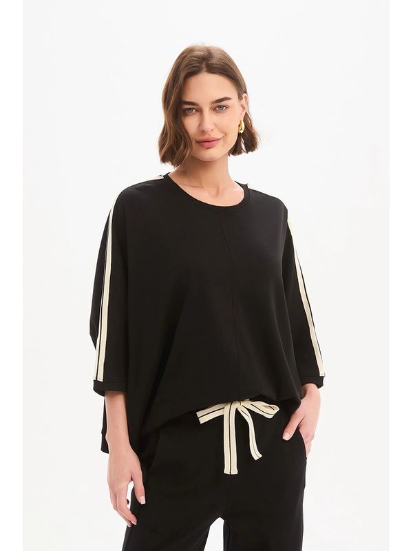 Tirelli Oversized 3/4 Stripe Sleeve Tee