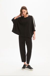 Tirelli Oversized 3/4 Stripe Sleeve Tee