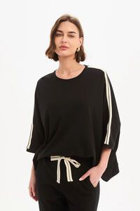 Tirelli Oversized 3/4 Stripe Sleeve Tee