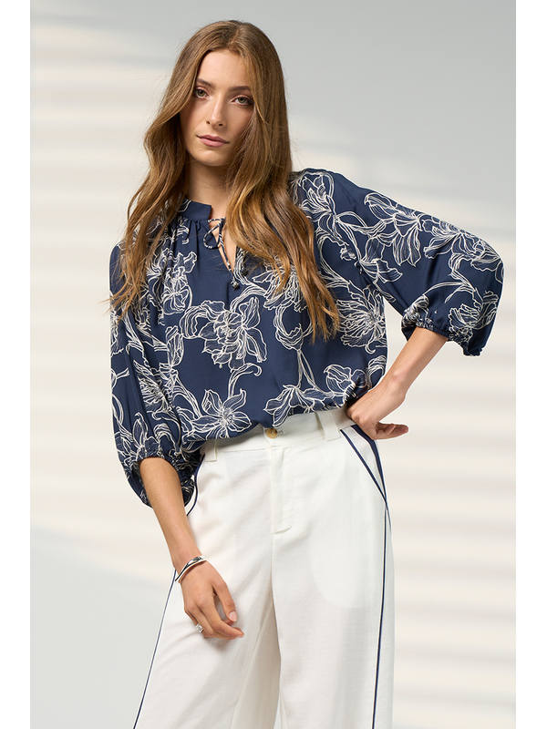 Madly Sweetly Blueprint Blouse - PREORDER