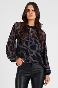 Storm Chain Loop Print Top