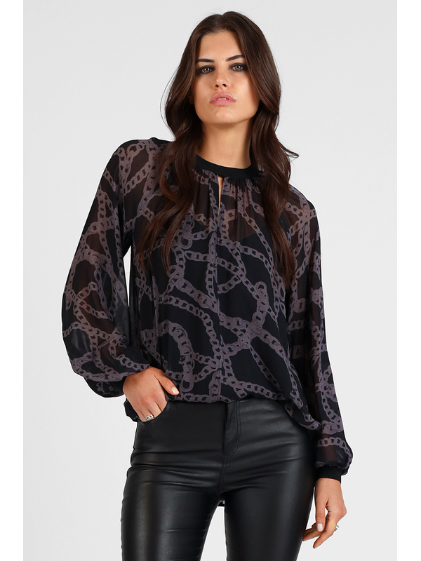 Storm Chain Loop Print Top