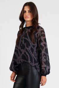 Storm Chain Loop Print Top