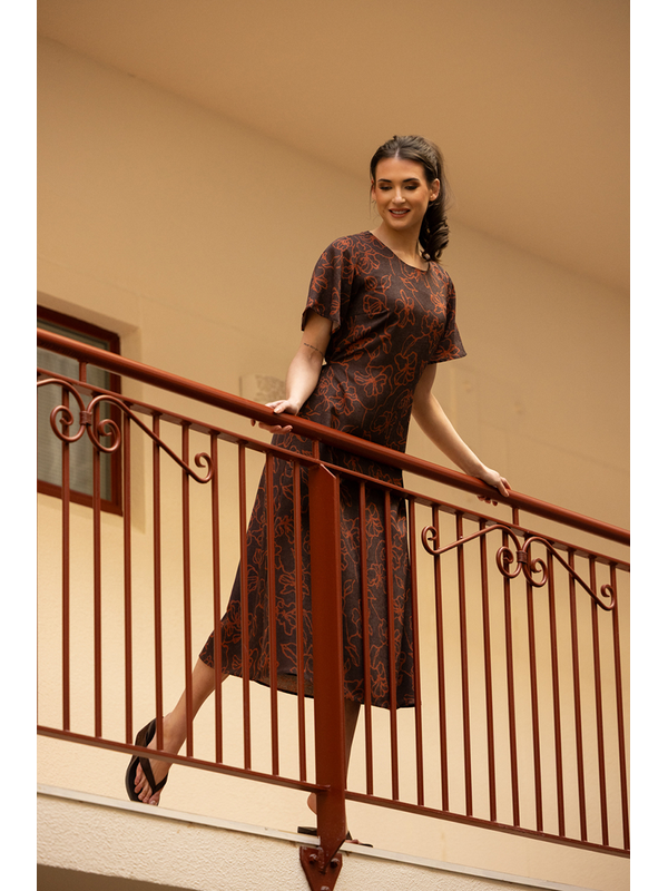 Leila + Luca Walnut Whisper Riviera Dress