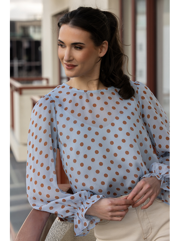 Seeking Lola Cinnamon Spot Patti Top