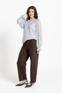 Seeking Lola Cinnamon Spot Patti Top