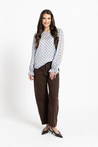 Seeking Lola Cinnamon Spot Patti Top
