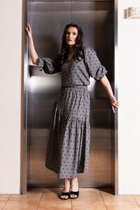 Seeking Lola Black Heart Devine Maxi Skirt