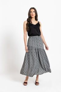 Seeking Lola Black Heart Devine Maxi Skirt