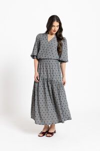 Seeking Lola Black Heart Devine Maxi Skirt