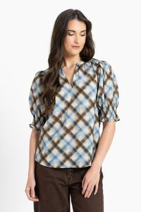 Seeking Lola Harmony Check Relaxed Butterfly Top