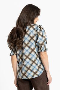 Seeking Lola Harmony Check Relaxed Butterfly Top