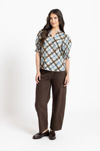 Seeking Lola Harmony Check Relaxed Butterfly Top