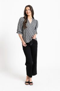 Seeking Lola Black Heart Graceful Top