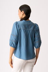 Oh Three Check And Lace Blouse