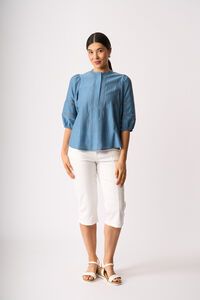 Oh Three Check And Lace Blouse