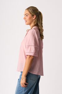 Oh Three Check And Lace Blouse