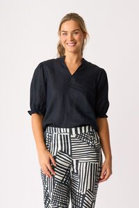 Foil Ruffle Up Top