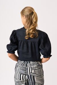 Foil Ruffle Up Top