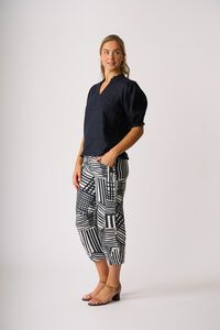 Foil Ruffle Up Top