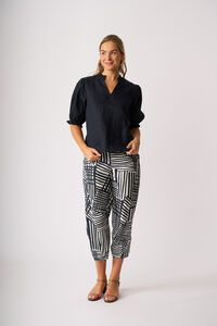 Foil Ruffle Up Top