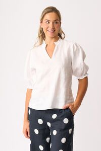 Foil Ruffle Up Top