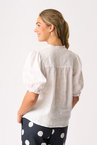 Foil Ruffle Up Top