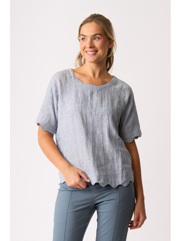 Foil Scalloped Top