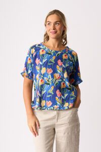 Preen Ruffles & Scoop Hem Top
