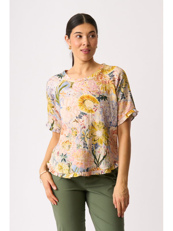 Preen Ruffles & Scoop Hem Top