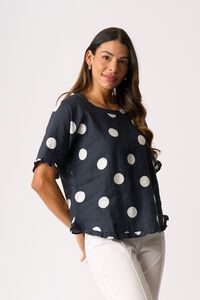 Preen Ruffles & Scoop Hem Top