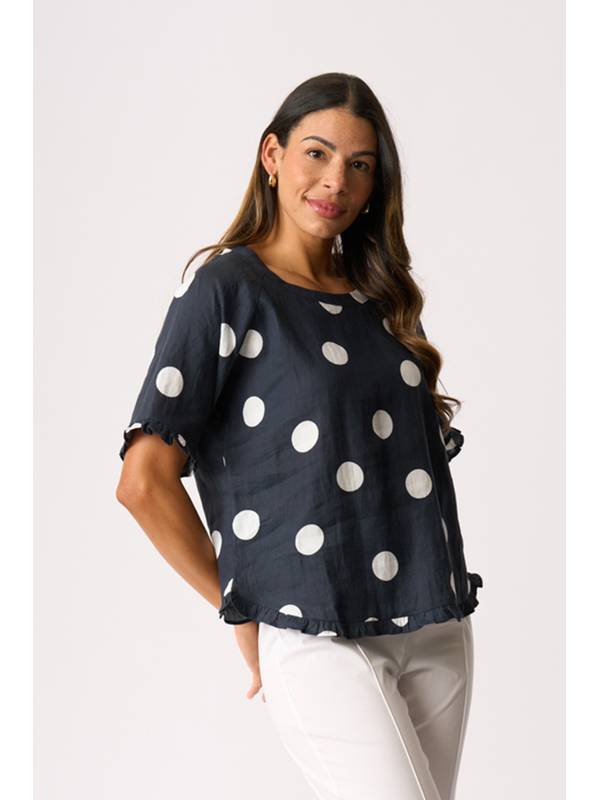 Preen Ruffles & Scoop Hem Top