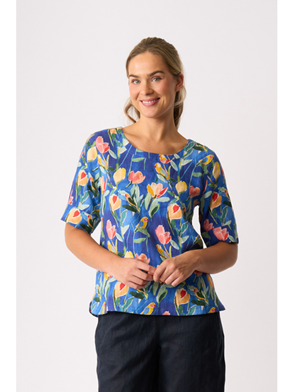 Foil Pleat Back Top