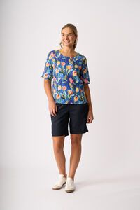 Foil Pleat Back Top