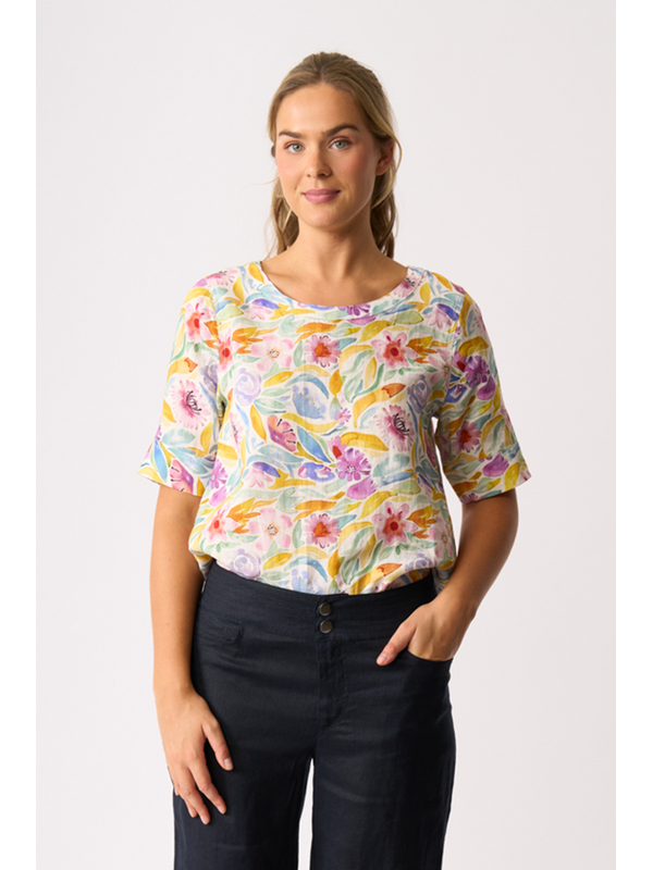 Foil Pleat Back Top