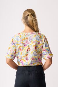 Foil Pleat Back Top
