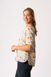 Foil Pleat Back Top