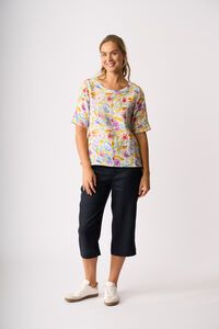 Foil Pleat Back Top