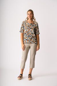 Foil Pleat Back Top