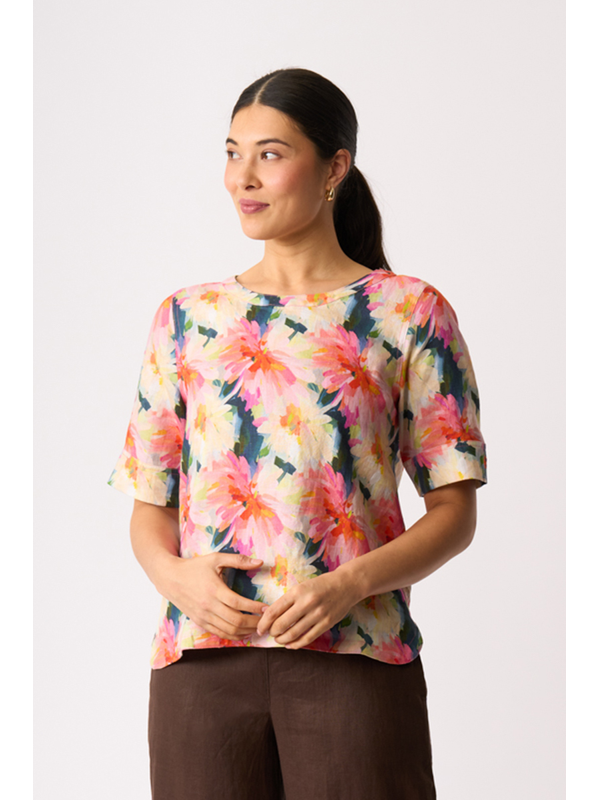 Foil Pleat Back Top