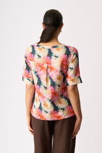 Foil Pleat Back Top